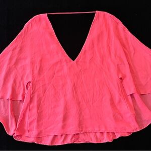 Cupcakes & Cashmere Pink Dolman Sleeve Blouse